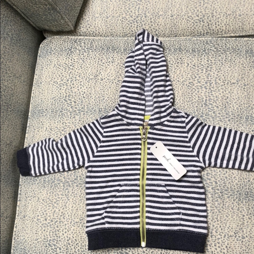 Peek blue and white striped hoodie